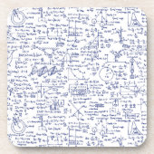 Physik-Gleichungen im blauen Stift // Getränkeuntersetzer (Vorderseite)