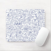 Physik-Gleichungen im blauen Stift // Mousepad (Mit Mouse)