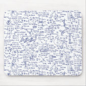 Physik-Gleichungen im blauen Stift // Mousepad (Vorne)