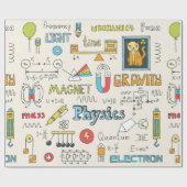 Physik. Handgezeichnet. Vintage Darstellung.  Geschenkpapier (Flach)