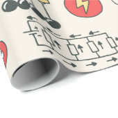 Physik. Handgezeichnet. Vintage Darstellung.  Geschenkpapier (Rolleneckpunkt)