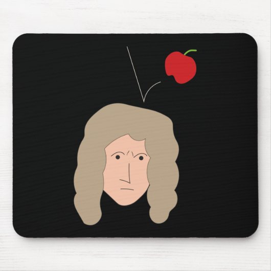 Physik Humor Isaac Newton Apfel Nerd Geek Mousepad (Vorne)