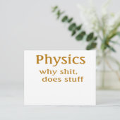 Physik Humor Postkarte (Stehend Vorderseite)