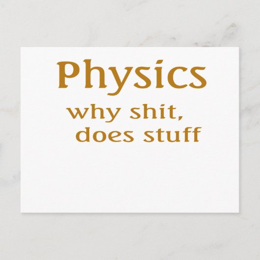 Physik Humor Postkarte (Vorderseite)