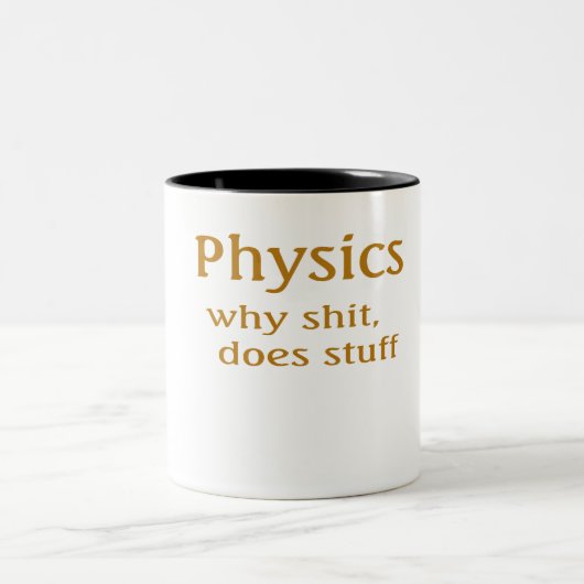 Physik Humor Zweifarbige Tasse (Mittel)