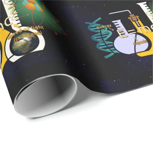 Physik ist cool geschenkpapier (Rolleneckpunkt)