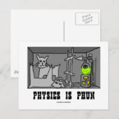 Physik ist Phun (Spaß) (Schrödingers Cat Thought) Postkarte (Vorne/Hinten)