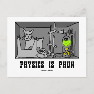 Physik ist Phun (Spaß) (Schrödingers Cat Thought) Postkarte