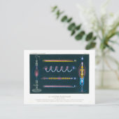 Physik Lehrbuch Illustration des elektrischen Lich Postkarte (Stehend Vorderseite)