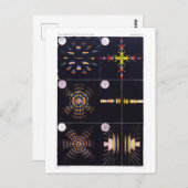 Physik Lehrbuch Illustration von farbigen Ringen Postkarte (Vorne/Hinten)