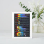 Physik Lehrbuch Illustration von Farbspektrum Postkarte (Stehend Vorderseite)