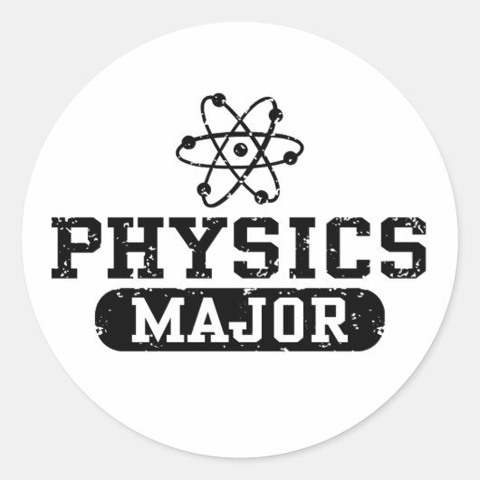 Physik-Major Runder Aufkleber (Vorderseite)