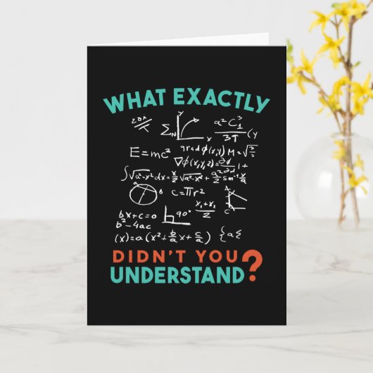 Physik Math Formel Joke Karte (Gelbe Blume)