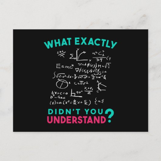 Physik Math Formel Joke Postkarte (Vorderseite)