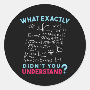 Physik Math Formel Joke Runder Aufkleber
