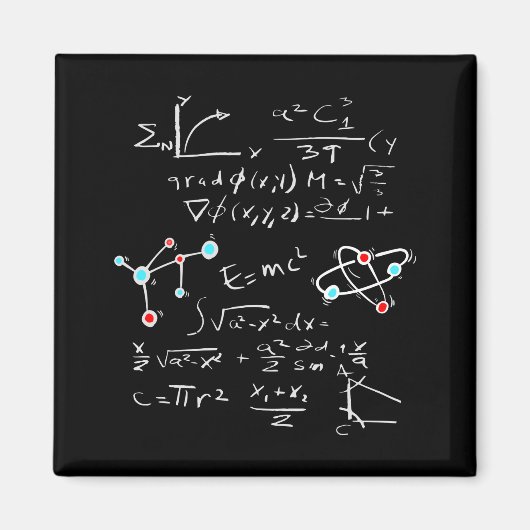 Physik Math Formel Lehrer Student Atome und Mol Magnet (Vorne)