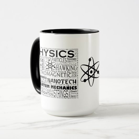 Physik mit einer Atom-Tasse Tasse (Vorderseite Links)