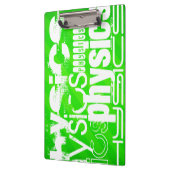 Physik; Neon Green Stripes Klemmbrett (Links)