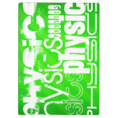 Physik; Neon Green Stripes Klemmbrett (Rückseite)