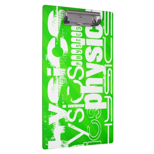 Physik; Neon Green Stripes Klemmbrett (Rechts)