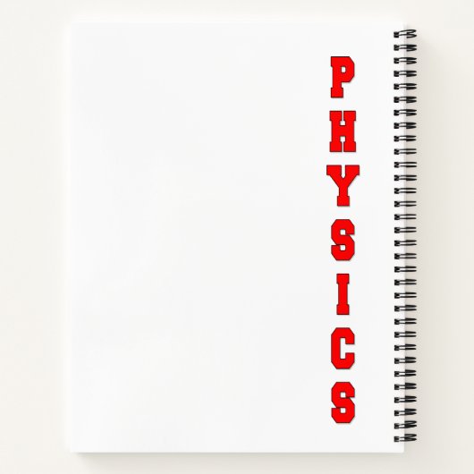 Physik Notizblock (Rückseite)