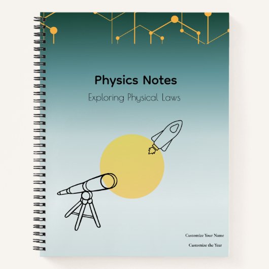Physik-Notizbuch Notizblock (Vorderseite)
