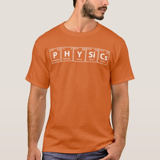 Physik (P-H-Y-Si-C) Regelmäßige Schreibweise von E T-Shirt (Vorderseite)