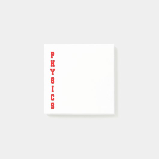 Physik Post-it Klebezettel (Vorderseite)