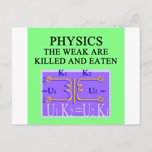 PHYSIK POSTKARTE (Vorderseite)