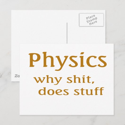 Physik Postkarte (Vorne/Hinten)