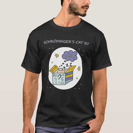 Physik Quantal Student Nerd Tot Lebendig Schröding T-Shirt (Vorderseite)