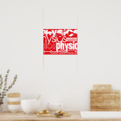 Physik; Rote Streifen für Scarlet Poster (Küche)