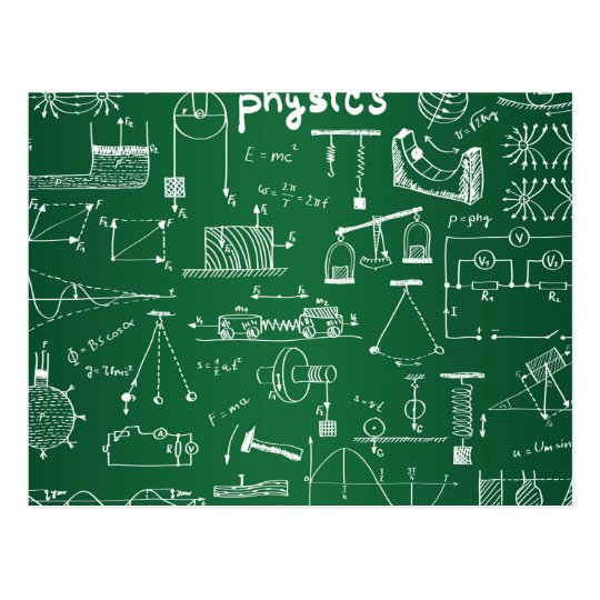 Physik Tafel Muster Postkarte Zazzle De