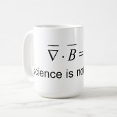 Physik-Tasse Maxwells Equations Del Dot B Zer Kaffeetasse (Vorderseite Links)