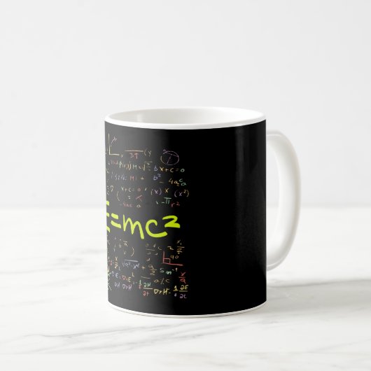 Physik und Mathematik Formeln EMC2 Kaffeetasse (VorderseiteRechts)