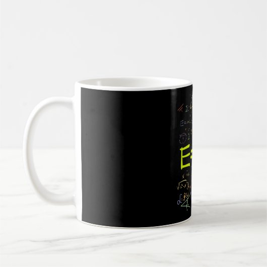 Physik und Mathematik Formeln EMC2 Kaffeetasse (Links)