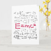 Physik und Mathematik Formeln EMC2 Karte (Gelbe Blume)