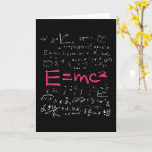 Physik und Mathematik Formeln EMC2 Karte (Gelbe Blume)