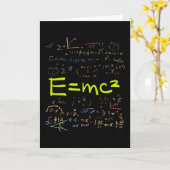 Physik und Mathematik Formeln EMC2 Karte (Gelbe Blume)
