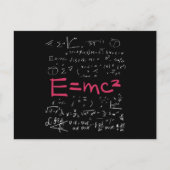 Physik und Mathematik Formeln EMC2 Postkarte (Vorderseite)
