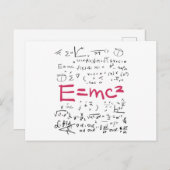 Physik und Mathematik Formeln EMC2 Postkarte (Vorne/Hinten)