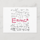 Physik und Mathematik Formeln EMC2 Postkarte (Vorderseite)
