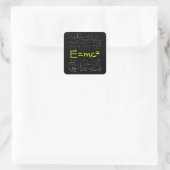 Physik und Mathematik Formeln EMC2 Quadratischer Aufkleber (Tasche)