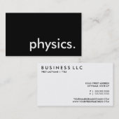 Physik. Visitenkarte (Vorne/Hinten)