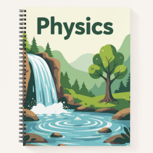 Physik Wasserfall Naturstudiennotizbuch Wissensc Notizblock