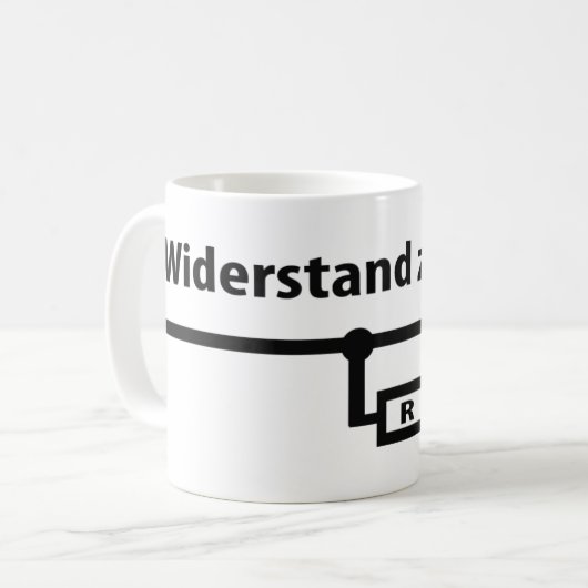 Physik Widerstand zwecklos Ikone Kaffeetasse (Vorderseite Links)