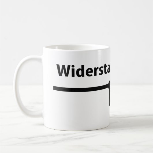 Physik Widerstand zwecklos Ikone Kaffeetasse (Links)