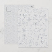 Physik wissenschaftliche Symbole Muster Postkarte (Vorne/Hinten)