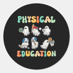 Physikalische Bildung Halloween-Geistergeschenk fü Runder Aufkleber