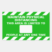 Physikalische Distanzierungshöchstgrenze. Besetzun Rechteckiger Aufkleber (Vorderseite)